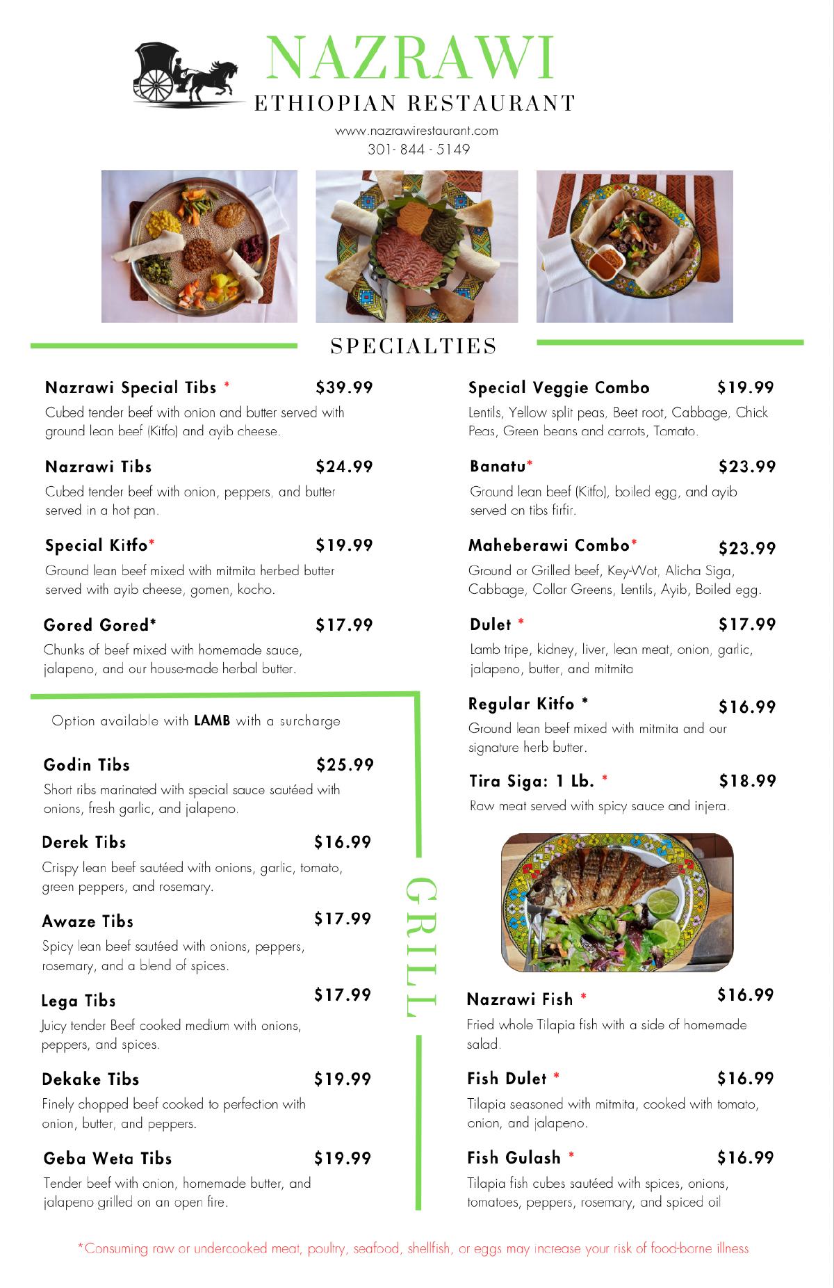 Nazrawi Menu Page 1